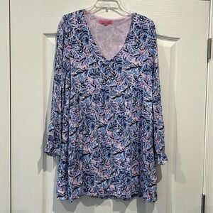 SIMPLY SOUTHERN mini dress for summer! florals blue and pink!